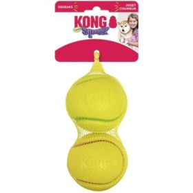 KONG Squeezz Tennis Ball Assorted Colors - Large - 2 count