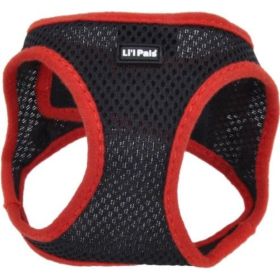 Li'L Pals Black Harness with Red Lining - X Small (Neck:6-8")