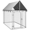 Outdoor Dog Kennel with Roof 78.7"x39.4"x59.1"