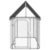 Outdoor Dog Kennel with Roof 78.7"x39.4"x59.1"