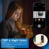 Wireless Smart WiFi Video Doorbell Security Phone Door Ring Intercom Camera Two Way Audio Night Vision 720P Motion Detection Battery Operated