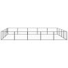 Dog Kennel Black 215.3 ft¬≤ Steel