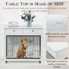 Dog Crate Furniture, Wooden Dog Crate End Table, 38.4 Inch Dog Kennel with 2 Drawers Storage, Heavy Duty Dog Crate, Decorative Pet Crate Dog Cage for