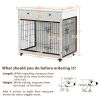 Dog Crate Furniture, Wooden Dog Crate End Table, 38.4 Inch Dog Kennel with 2 Drawers Storage, Heavy Duty Dog Crate, Decorative Pet Crate Dog Cage for