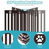 36 Inch Folding Wooden Freestanding Pet Gate Dog Gate with 360¬∞ Flexible Hinge